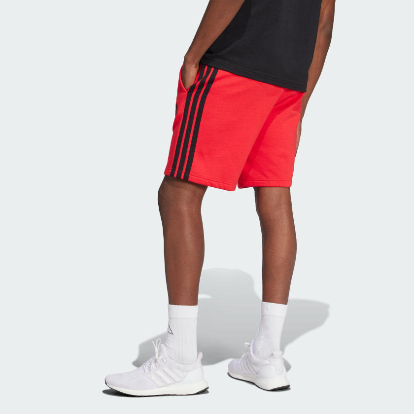 adidas men Essentials 3 Stripes Fleece Shorts