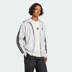 adidas men Essentials 3 Stripes Fleece Hoodie