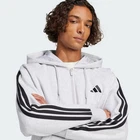 adidas men Essentials 3 Stripes Fleece Hoodie