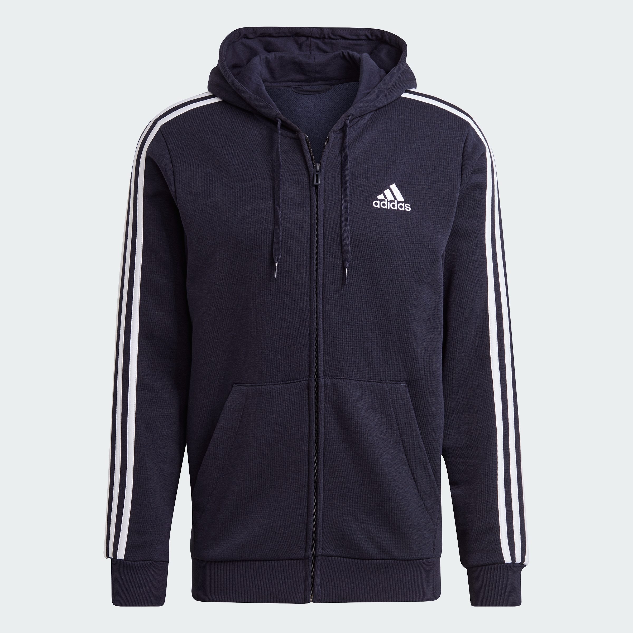 Talla S adidas men Essentials Fleece 3 Stripes Full Zip Hoodie