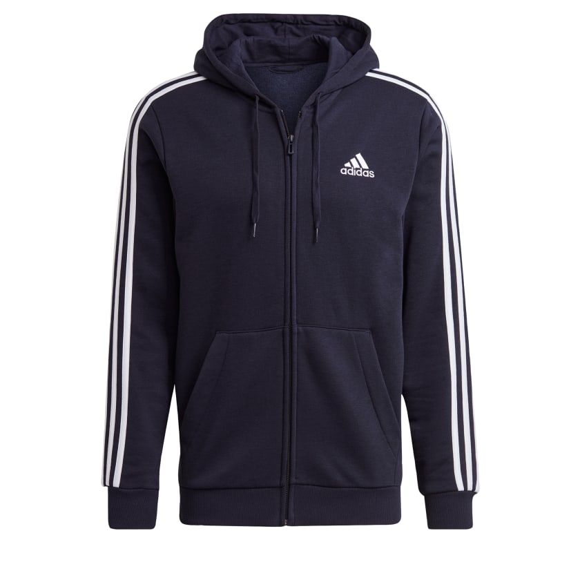 Talla S adidas men Essentials Fleece 3 Stripes Full Zip Hoodie