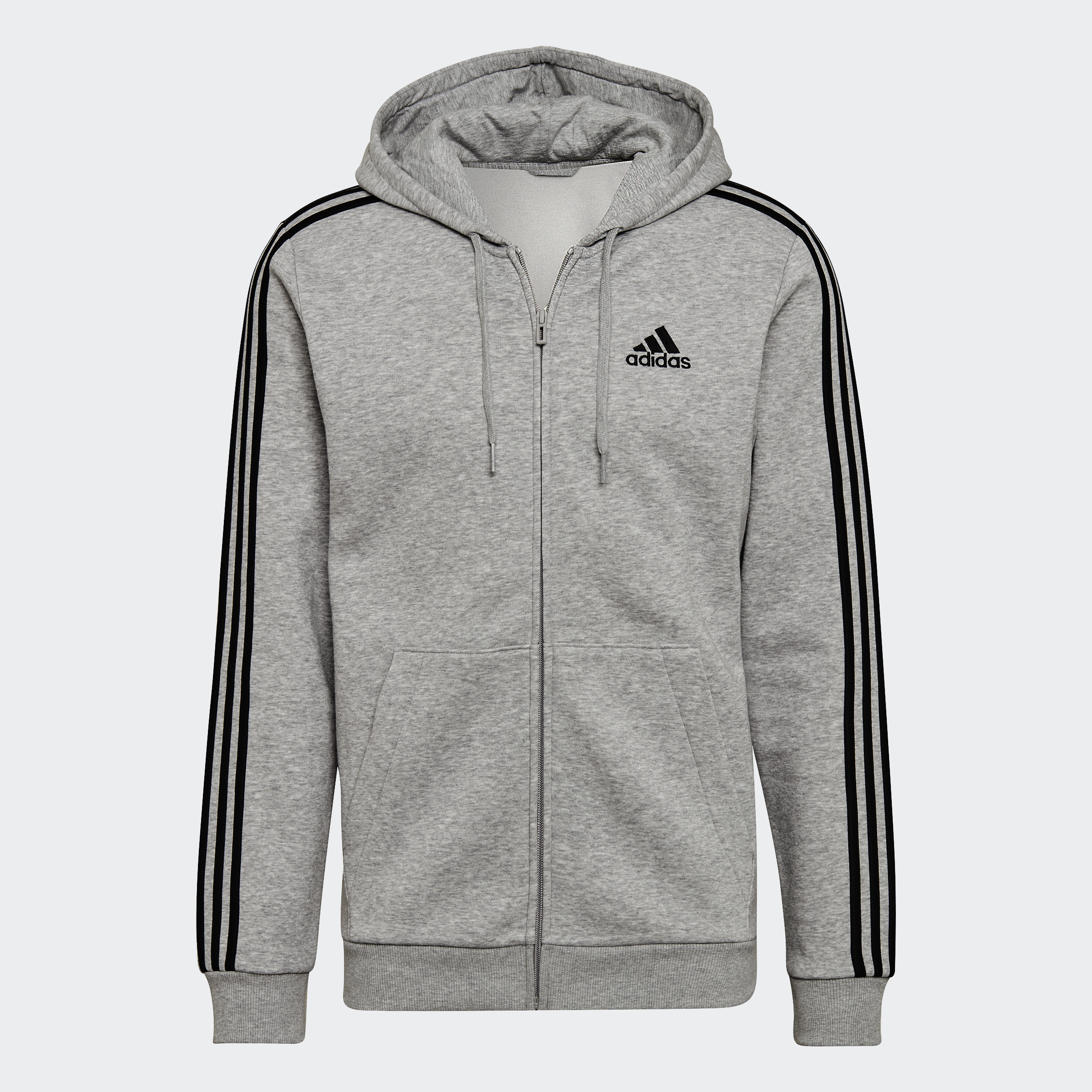 Talla S adidas men Essentials Fleece 3 Stripes Full Zip Hoodie