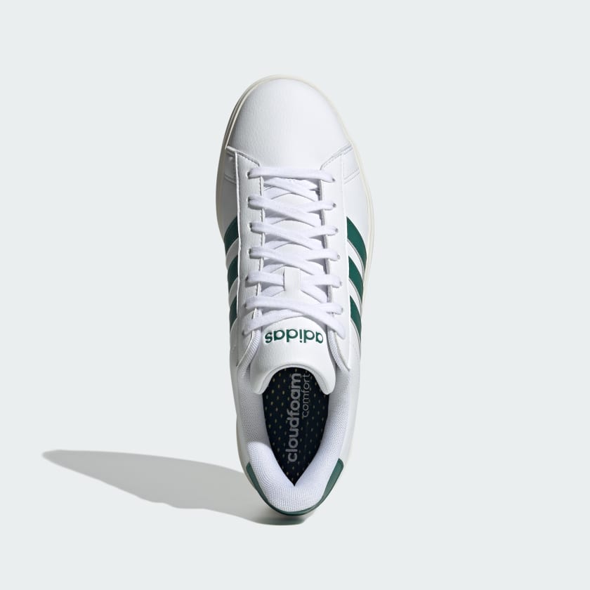 Talla 9,5  Color Blanco Nube / Verde Colegial / Núcleo Wh adidas men Grand Court Shoes