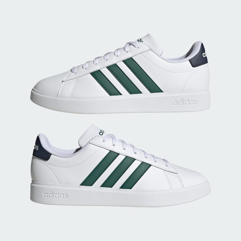 Talla 9,5  Color Blanco Nube / Verde Colegial / Núcleo Wh adidas men Grand Court Shoes