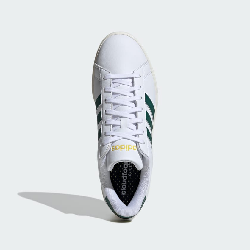 Talla 9,5  Color Blanco Nube / Verde Colegial / Núcleo Wh adidas men Grand Court Shoes