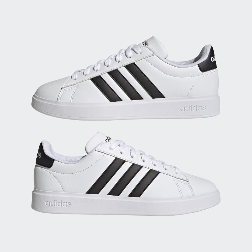 Talla 9,5  Color Blanco Nube / Verde Colegial / Núcleo Wh adidas men Grand Court Shoes