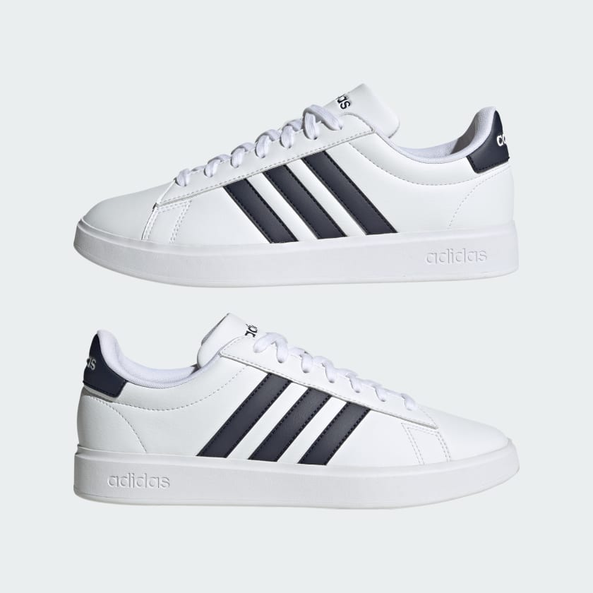 Talla 9,5  Color Blanco Nube / Verde Colegial / Núcleo Wh adidas men Grand Court Shoes