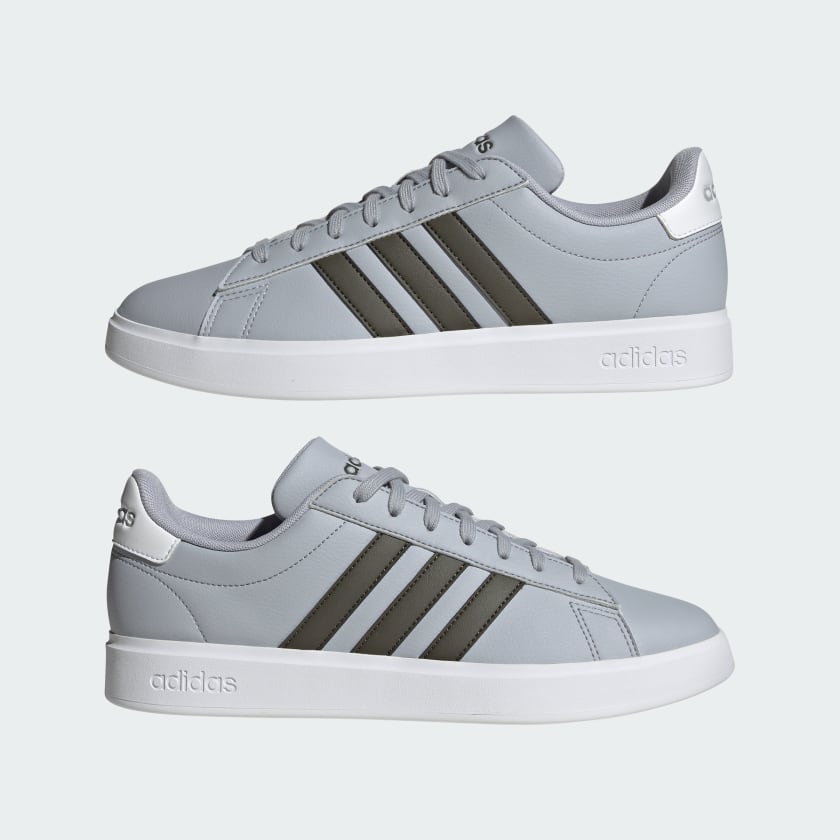 Talla 9,5  Color Blanco Nube / Verde Colegial / Núcleo Wh adidas men Grand Court Shoes