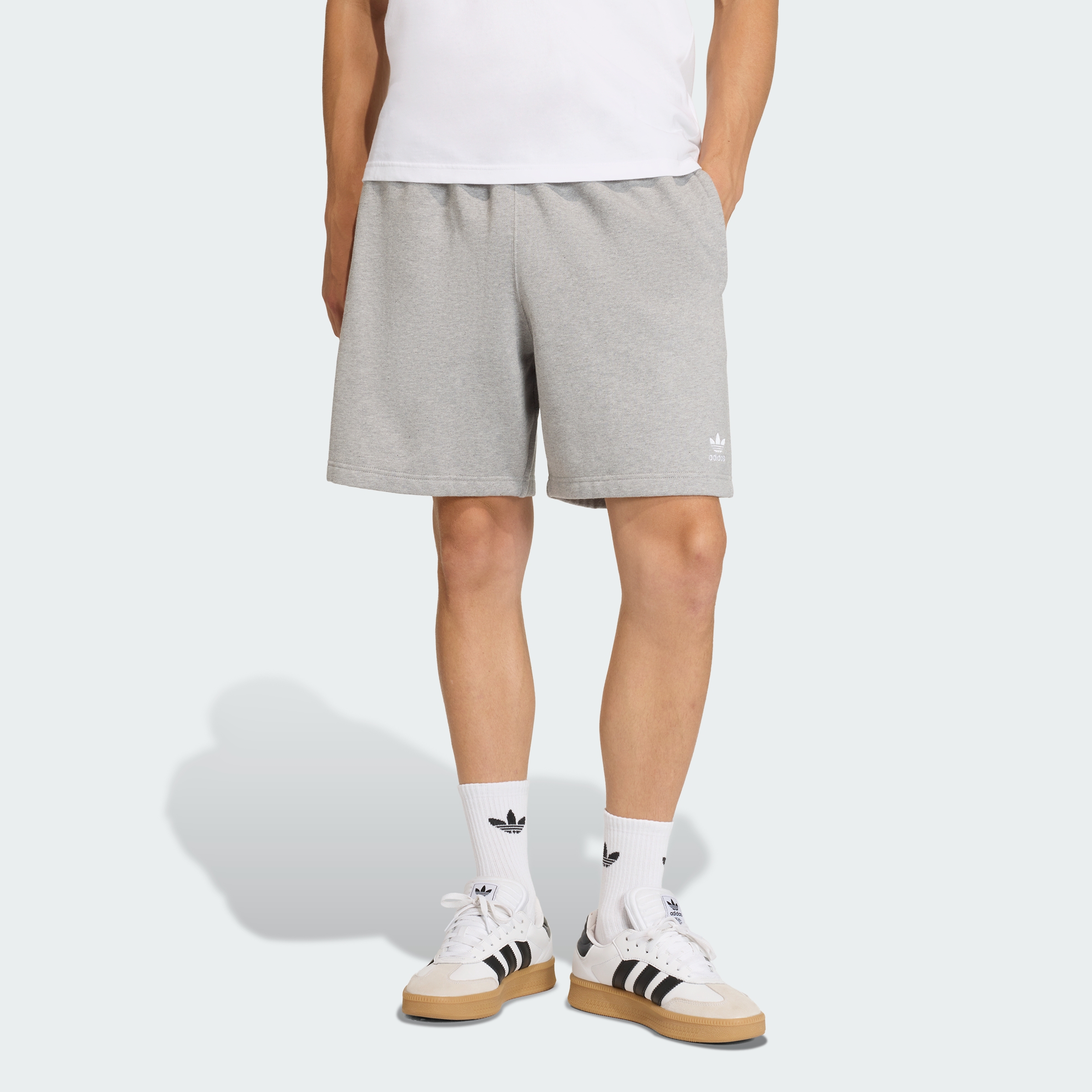 adidas men TREFOIL ESSENTIALS 7 inch FLEECE SHORTS
