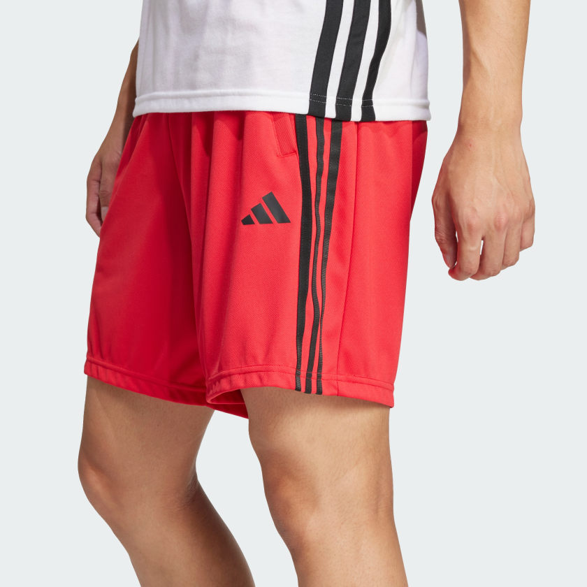 adidas men Train Essentials Piqué 3 Stripes Training Shorts
