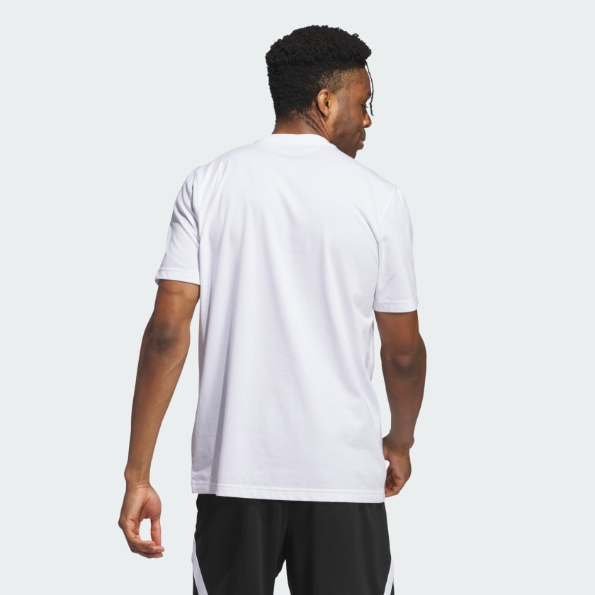 adidas men Worldwide Hoops Logo Performance Graphic Tee