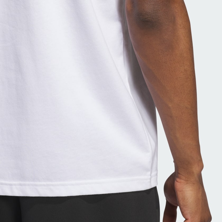 adidas men Worldwide Hoops Logo Performance Graphic Tee