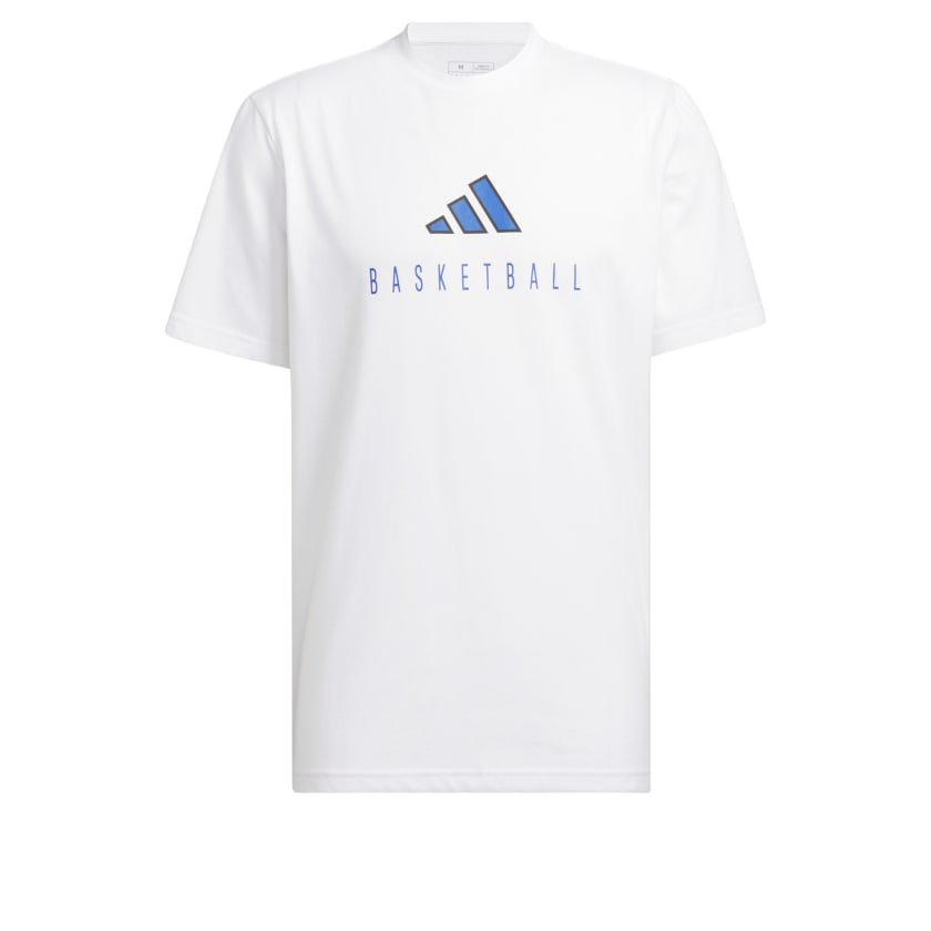 adidas men Worldwide Hoops Logo Performance Graphic Tee