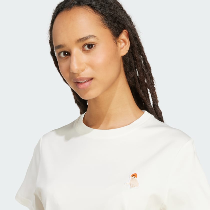 Talla S , adidas women Cat Patch Graphic Tee