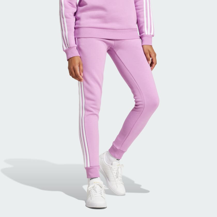 TALLA M - adidas women Essentials 3 Stripes Fleece Pants