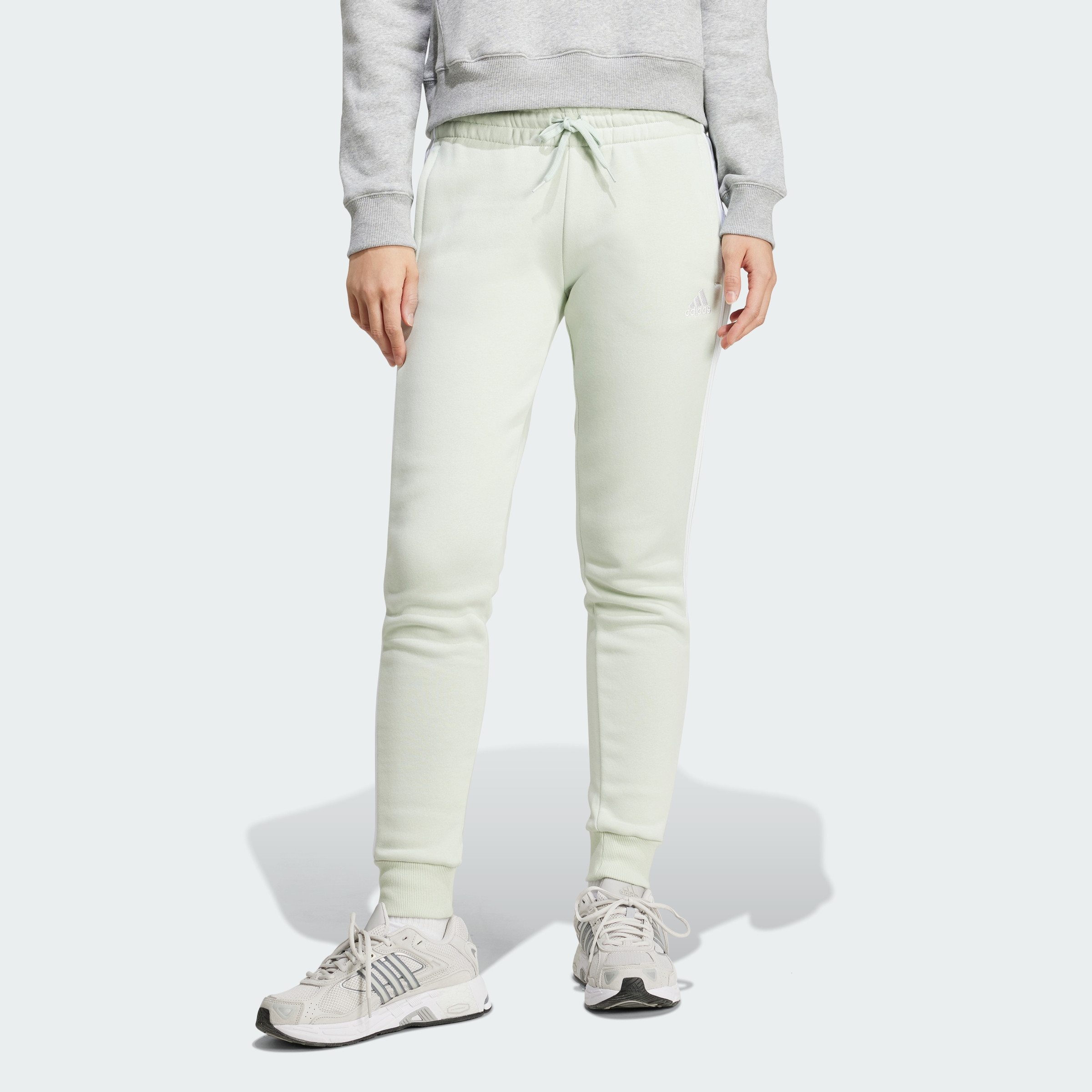 TALLA M - adidas women Essentials 3 Stripes Fleece Pants