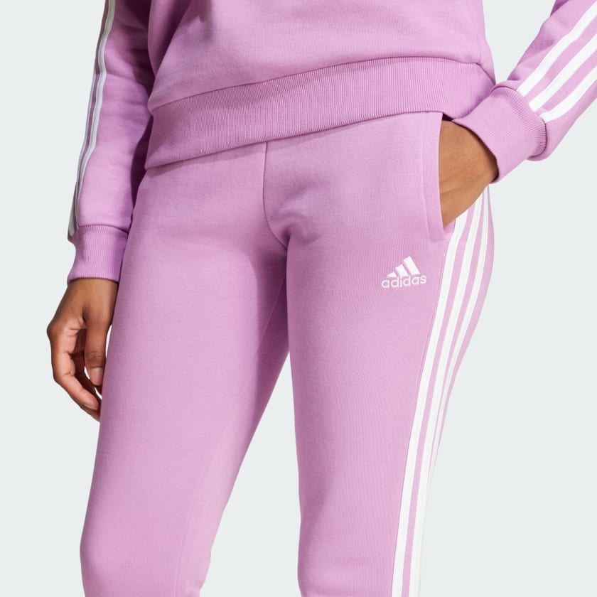TALLA M - adidas women Essentials 3 Stripes Fleece Pants