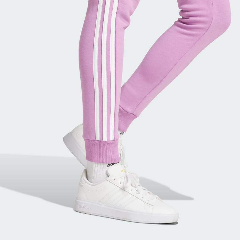 TALLA M - adidas women Essentials 3 Stripes Fleece Pants