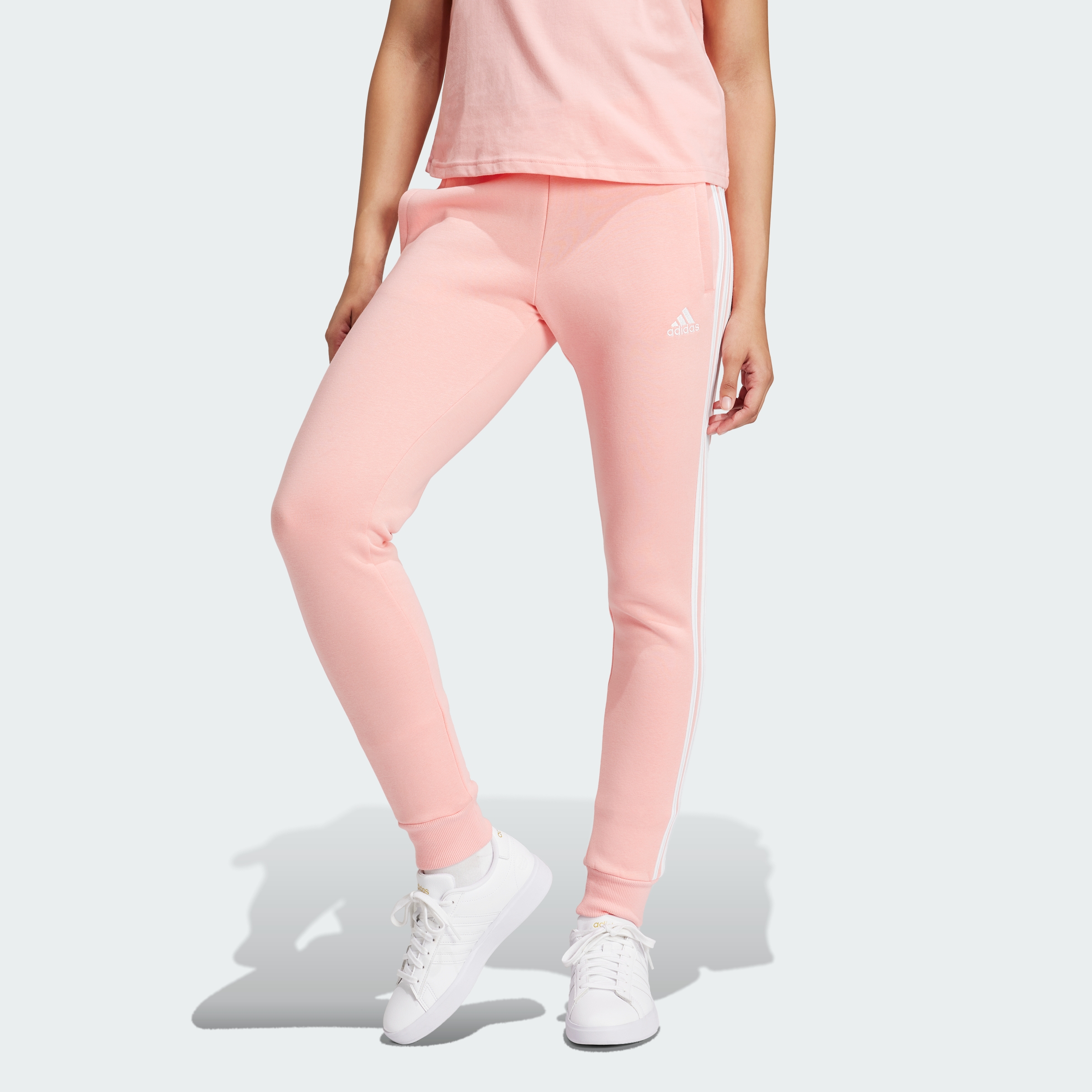 TALLA M - adidas women Essentials 3 Stripes Fleece Pants
