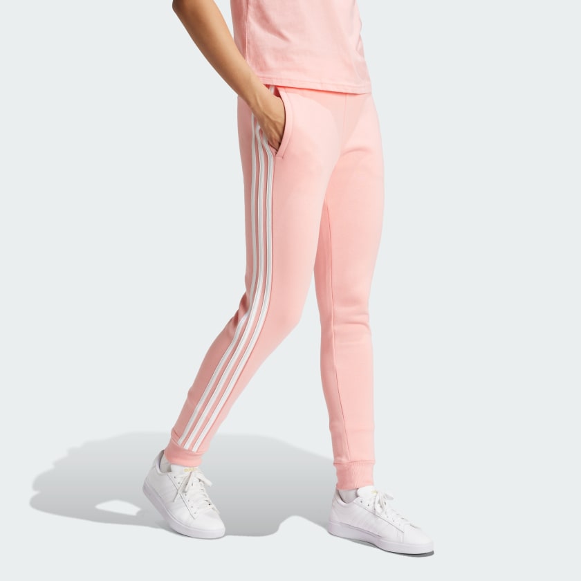 TALLA M - adidas women Essentials 3 Stripes Fleece Pants