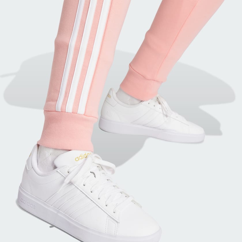 TALLA M - adidas women Essentials 3 Stripes Fleece Pants