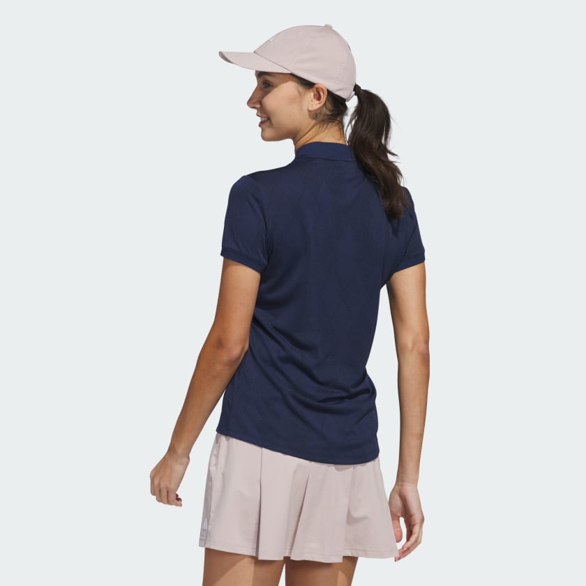 Talla s, adidas women Ultimate365 Diamond Jacquard Polo Shirt