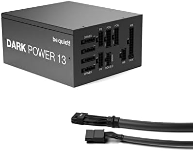 be quiet  Dark Power 13 1000W Quiet Performance Power Supply   80 Plus Titanium Efficiency   ATX 3 1  PCIe 5   Modular   BN661