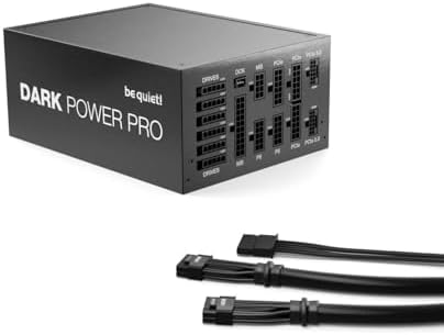 be quiet  Dark Power 13 1000W Quiet Performance Power Supply   80 Plus Titanium Efficiency   ATX 3 1  PCIe 5   Modular   BN661