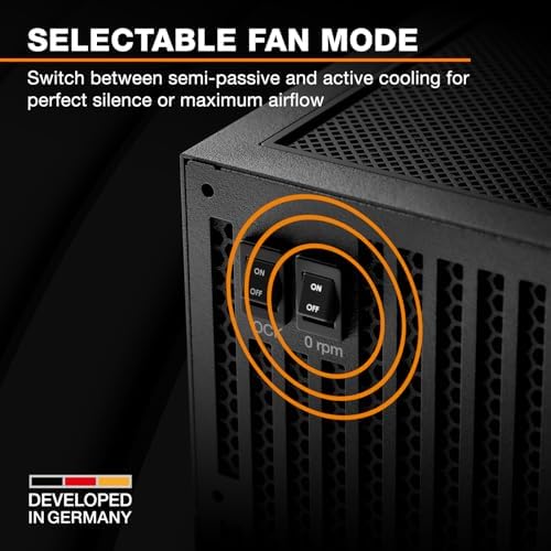 be quiet  Dark Power 13 1000W Quiet Performance Power Supply   80 Plus Titanium Efficiency   ATX 3 1  PCIe 5   Modular   BN661