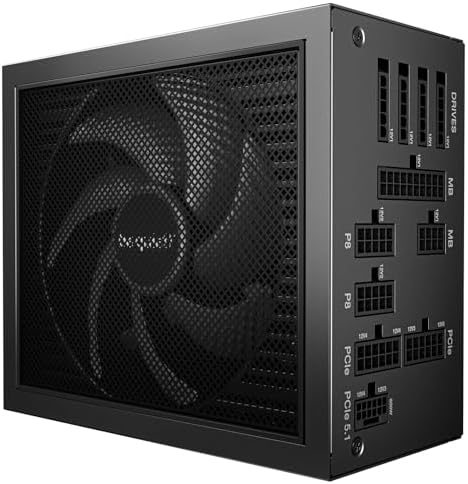 be quiet  Dark Power 14 1200W  ATX 3 1  80 Plus  Titanium  Modular Power Supply  Active and semi Passive Cooling  PCIe 5 1  PCIe 5 0 and PCIe 4 0 Graphics Cards  12V 2x6 Cable Included  Silent Wings