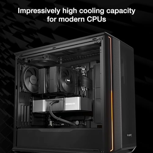 be quiet  Pure Rock Pro 3 Black CPU Air Cooler   6 High Performance 6mm Heat Pipes with HDT Technology   120mm Quiet PWM Fan   AMD AM4 AM5/Intel LGA 1700/1150/1151/1200   Black   BK042