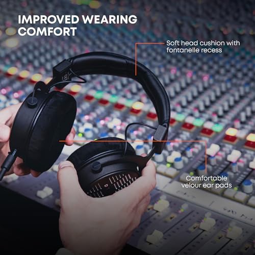 beyerdynamic DT 1990 PRO MKII Wired Over Ear  30 Ohm  Open Back  Professional Recording Studio Monitor Headphones for Mixing  Editing  Audiophile  DJ Stereo Headsets  Made in Germany  Black