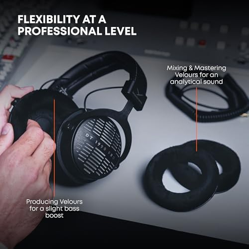 beyerdynamic DT 1990 PRO MKII Wired Over Ear  30 Ohm  Open Back  Professional Recording Studio Monitor Headphones for Mixing  Editing  Audiophile  DJ Stereo Headsets  Made in Germany  Black