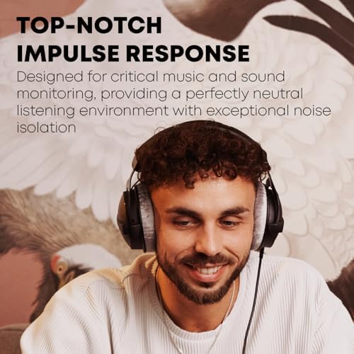 beyerdynamic DT 770 Pro Studio Headphones   Over Ear  Closed Back  Professional Design for Recording and Monitoring  80 Ohm  Grey 