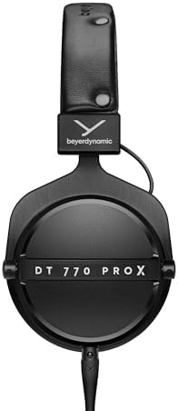 beyerdynamic DT 770 Pro X Wired Over Ear Headphones  48 Ohm  Closed Back Professional Recording Studio Monitor  Recording  Monitoring  Sound Isolation  Handmade in Germany  Black