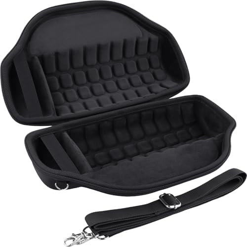 co2CREA Case for JBL Charge 6 Waterproof Portable Bluetooth Speaker  Hard Travel Case with Detachable Shoulder Strap  Black Case