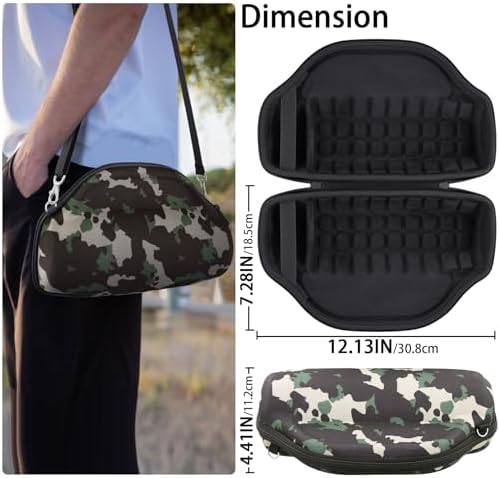 co2CREA Case for JBL Charge 6 Waterproof Portable Bluetooth Speaker  Hard Travel Case with Detachable Shoulder Strap  Black Case