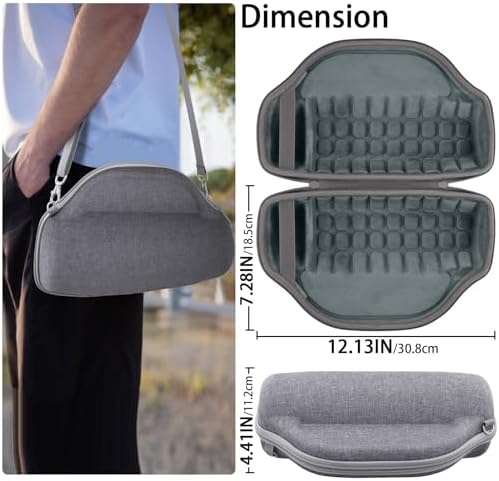 co2CREA Case for JBL Charge 6 Waterproof Portable Bluetooth Speaker  Hard Travel Case with Detachable Shoulder Strap  Black Case