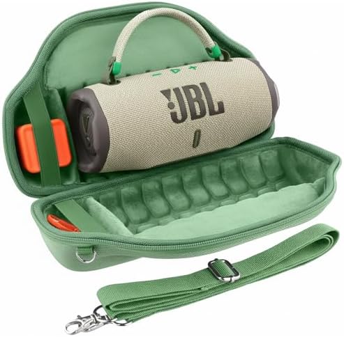co2CREA Case for JBL Charge 6 Waterproof Portable Bluetooth Speaker  Hard Travel Case with Detachable Shoulder Strap  Black Case