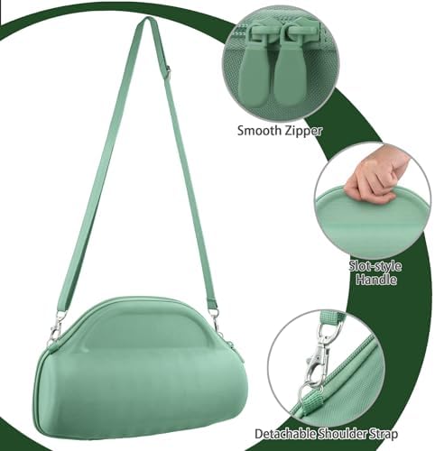 co2CREA Case for JBL Charge 6 Waterproof Portable Bluetooth Speaker  Hard Travel Case with Detachable Shoulder Strap  Black Case