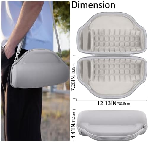 co2CREA Case for JBL Charge 6 Waterproof Portable Bluetooth Speaker  Hard Travel Case with Detachable Shoulder Strap  Black Case