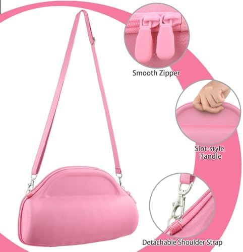 co2CREA Case for JBL Charge 6 Waterproof Portable Bluetooth Speaker  Hard Travel Case with Detachable Shoulder Strap  Black Case