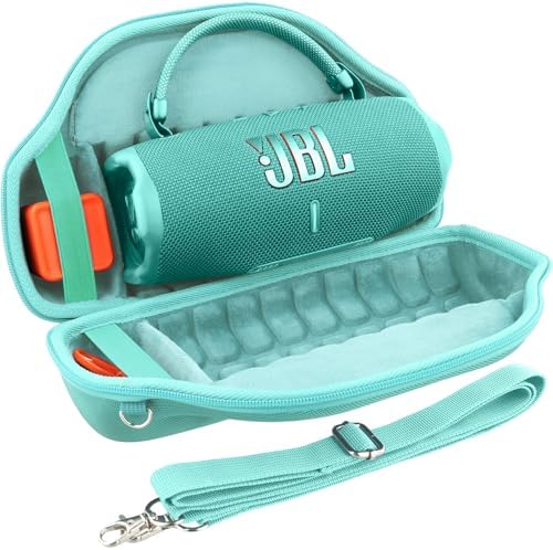 co2CREA Case for JBL Charge 6 Waterproof Portable Bluetooth Speaker  Hard Travel Case with Detachable Shoulder Strap  Black Case