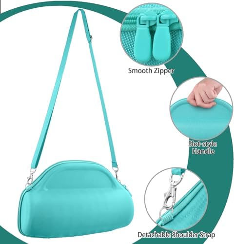 co2CREA Case for JBL Charge 6 Waterproof Portable Bluetooth Speaker  Hard Travel Case with Detachable Shoulder Strap  Black Case