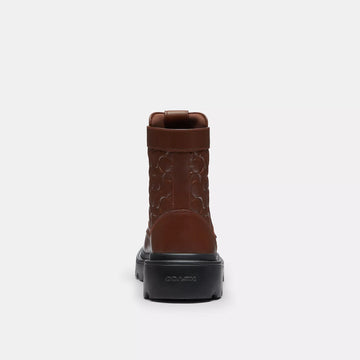 combat boot in signature leather