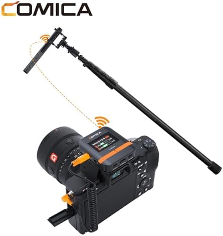 comica VM40 Combo Wireless Shotgun Microphone 2 4G Super Cardioid Polar Pattern 48kHz/32 bit Float Recording Wired/Wireless Dual Modes 32G On Board Recording Mic VM 30 Upgraded Version 