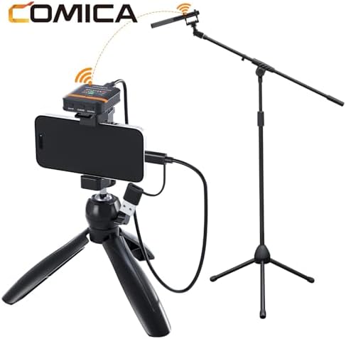 comica VM40 Combo Wireless Shotgun Microphone 2 4G Super Cardioid Polar Pattern 48kHz/32 bit Float Recording Wired/Wireless Dual Modes 32G On Board Recording Mic VM 30 Upgraded Version 