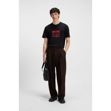 cotton jersey t shirt with lip artwork