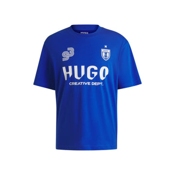 cotton jersey t shirt with football inspired prints