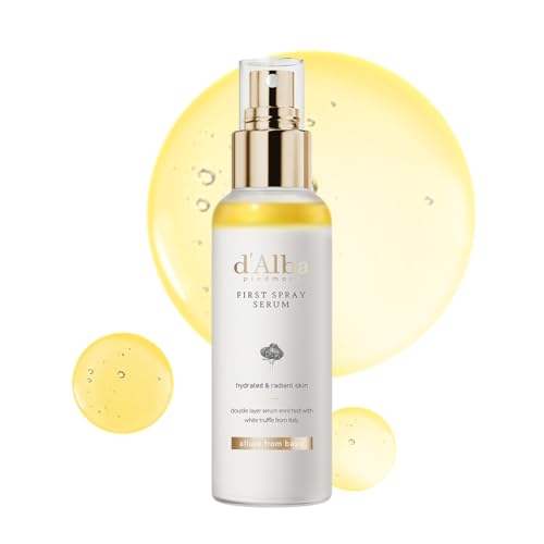 dalba Piedmont Italian White Truffle First Spray Serum  Vegan Skin Care  Light weight Face Moisturizer  Glow Serum for Radiant Skin  Non Comedogenic  All In One Mist  Korean Skin Care  3 38 fl oz  